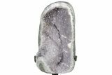 Sparkly Amethyst Geode Section on Metal Stand #233923-1